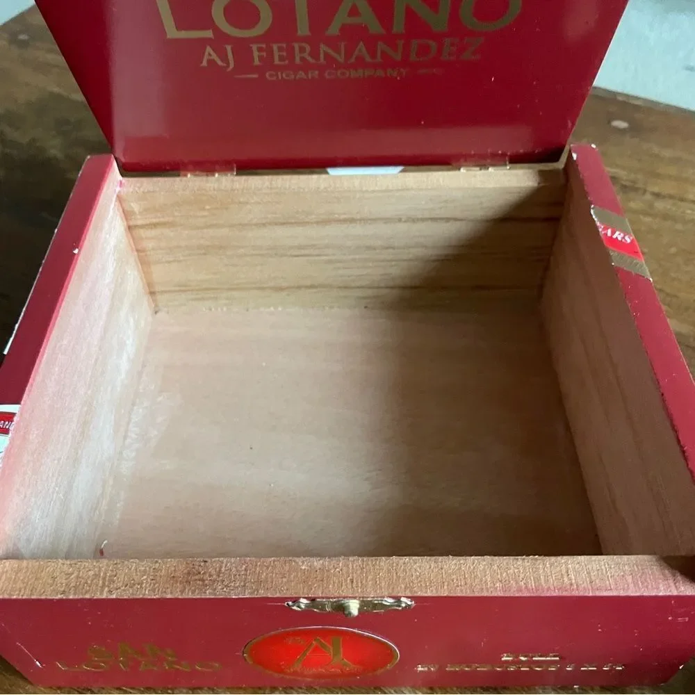 Set of 2 Flat Cigar Boxes Storage Containers Collecting